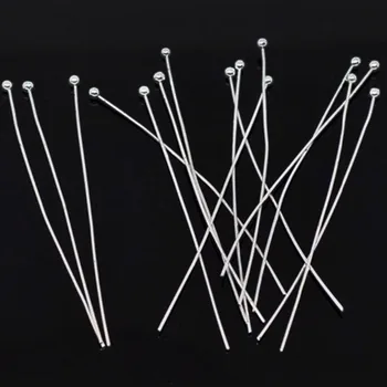 

100Pcs Stainless Steel Silver Tone Ball Head Pins Earring Findings for DIY Jewelry Making Accessories