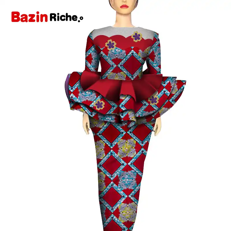 2 piece african print dress