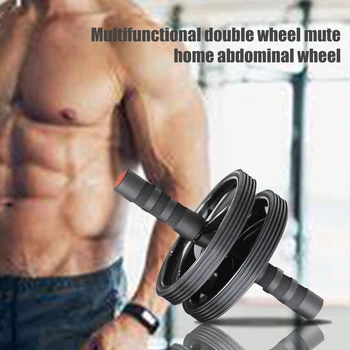 

Portable Body Building Exercise Equipment Non-Slip Strong Bearing Double Wheel Home Gym Workout Fitness Ab Roller Accessories