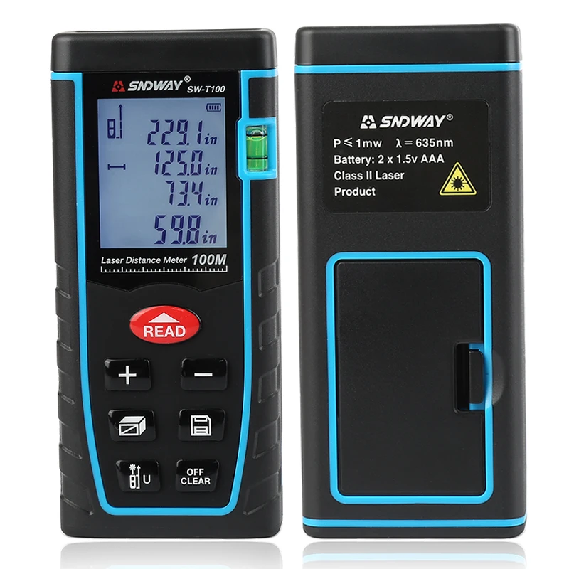 hot new 100m Laser Rangefinder Digital Laser Distance Meter battery-powered laser range finder tape distance measurer