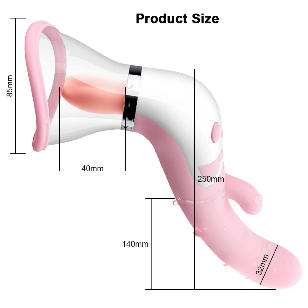 New Clitoris Stimulator Tongue Vibrating Sucking Vibrator Blowjob Nipple Sucking Dildo Sex Toys for Women Oral