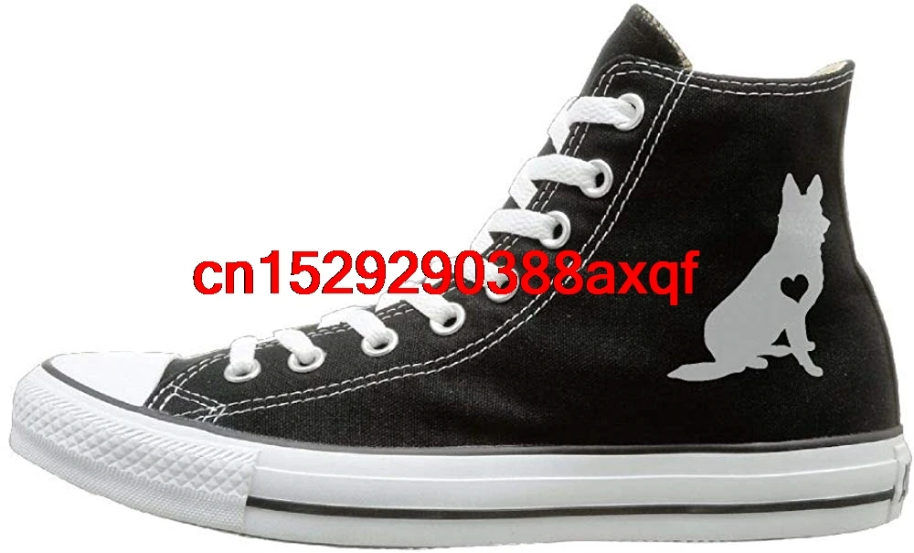 

Womens Mens Custom High-Top Lace Up Canvas Shoe,Adore German Shepherds Trainers Sneaker For Men Women