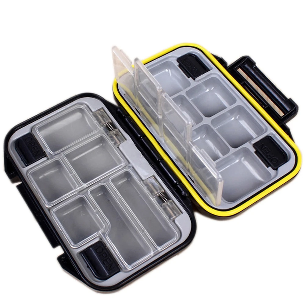 

12 Compartments Plastic Fishing Box Bait Two-color Fishing Tackle Boxes Fish Lures Hooks Accessories Storage fishing tackle