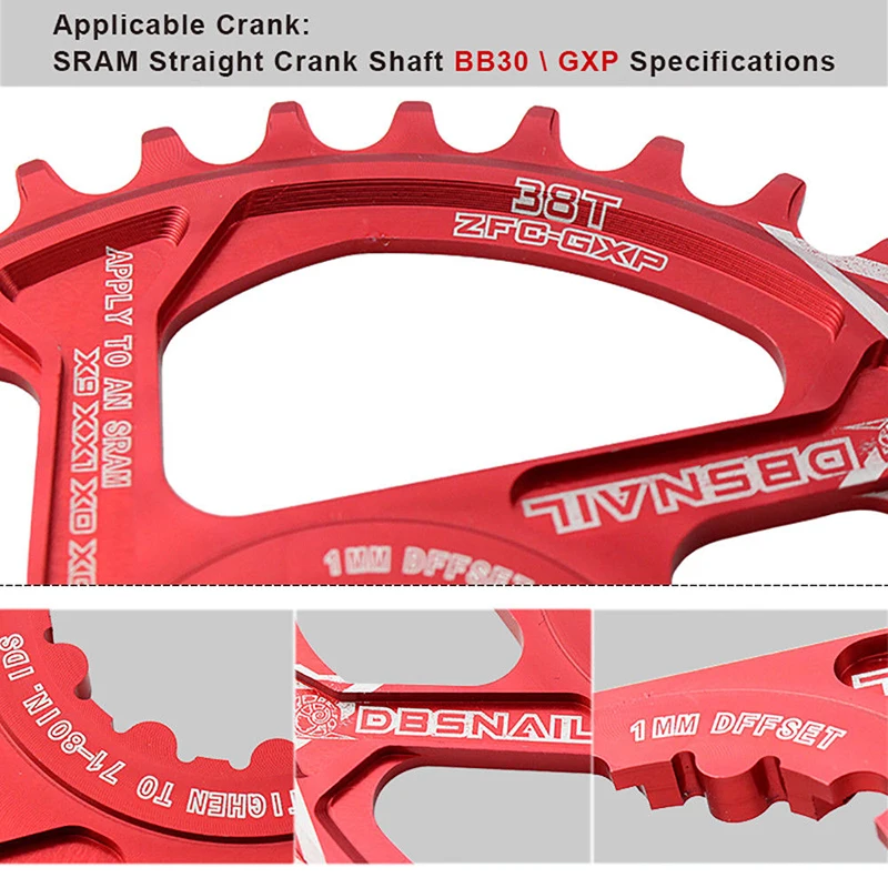 SNAIL MTB Bike Narrow Wide Chainring 34T 36T 38T 40T Narrow Wide Crankset Fit GXP XX1 X9 XO X01 BB30 (5)