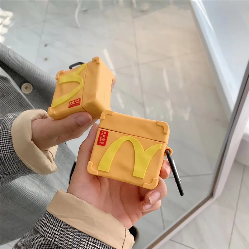 3D чехол для пищевых продуктов стереоскопический наушников Airpods Pro милый защитный