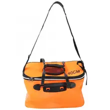 Рыболовная Сумка-ведро прочная EVA Пластиковая Складная Телескопическая утолщенная Рыболовная Сумка-ведро с двусторонней металлической молнией рыболовные инструменты