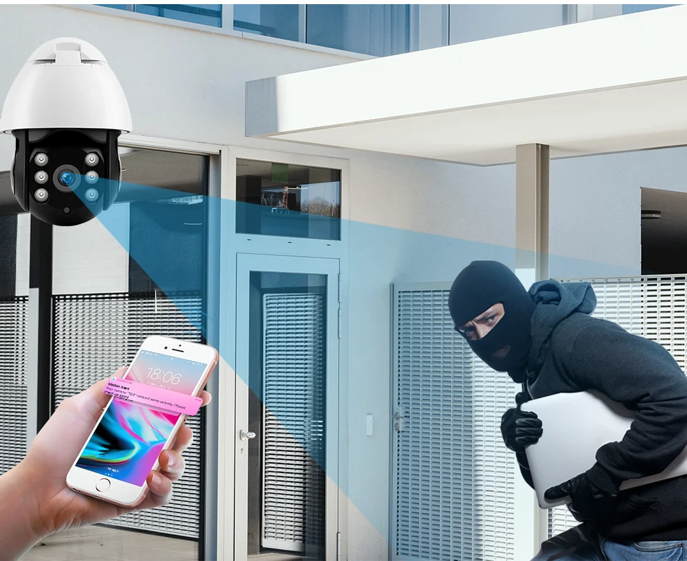 Inesun Auto Tracking PTZ IP Camera Outdoor 1080P HD Wireless WiFi Home Security Surveillance System Waterproof IR Night Vision