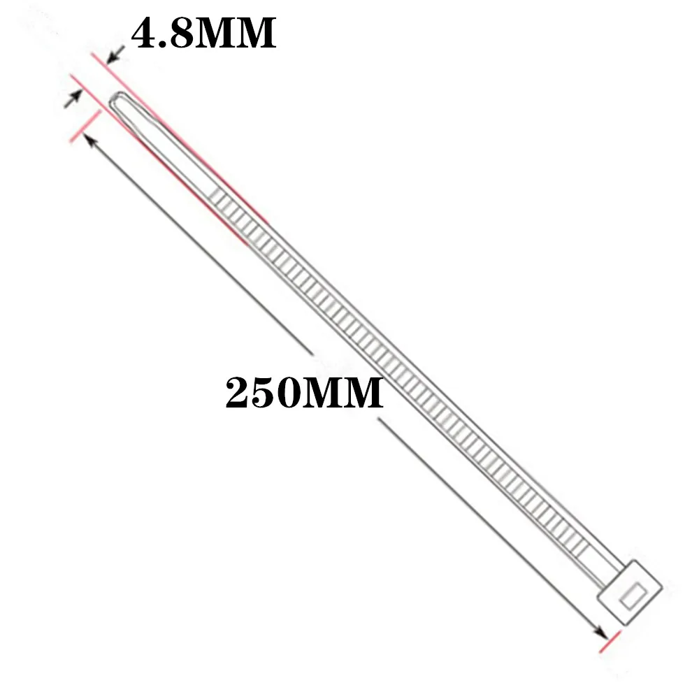 Самоблокирующиеся Нейлоновые кабельные застежки 5x250 мм 100 шт. пластиковые