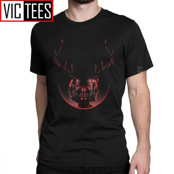

Men's Blood Brothers Hannibal Will Tshirt Lecter Mads Horror Hannigram Pure Cotton Oversized T-Shirt