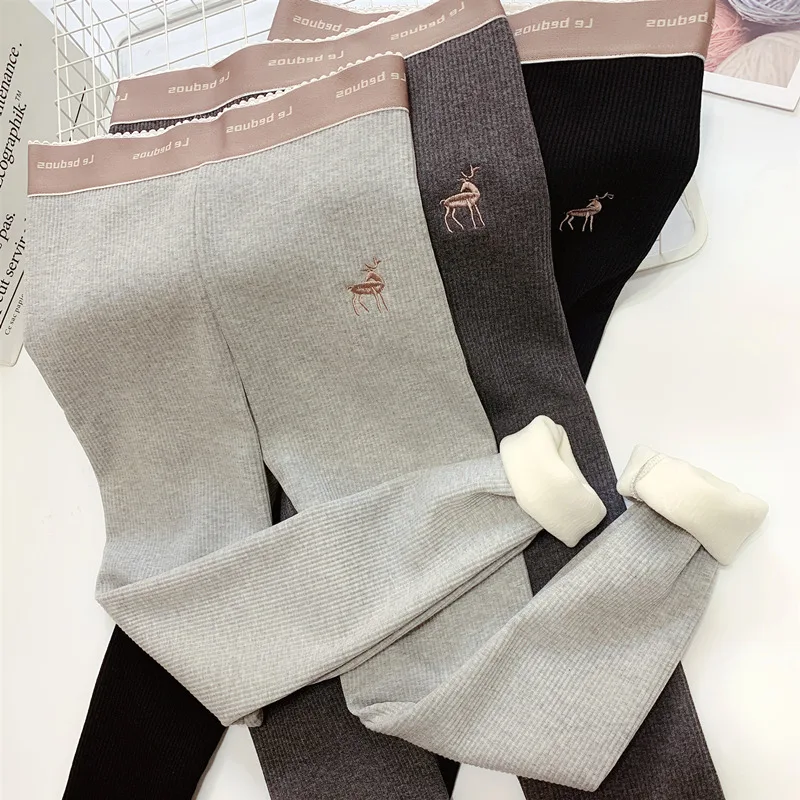 Women-Warm-Leggings-2019-Fall-Winter-Fleece-Trousers-Lambskin-Cashmere-Wool-Pants-Skinny-Thick-Velvet-Women