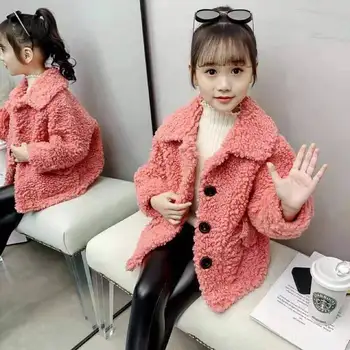 

Hot Sale Kids Girl Jacket 2 Styles Casual Outwear Children Wool Outwear For 3-12 Year Autumn Winter Baby Girl Jackets And Coats