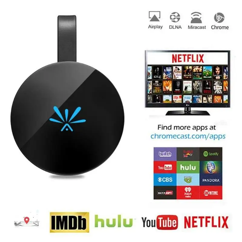 

G6 Google Chromecast TV Stick Wireless Display Dongle HDMI Miracast For IOS Android 2.4G 5G Wifi TV Display Standards Chromecast