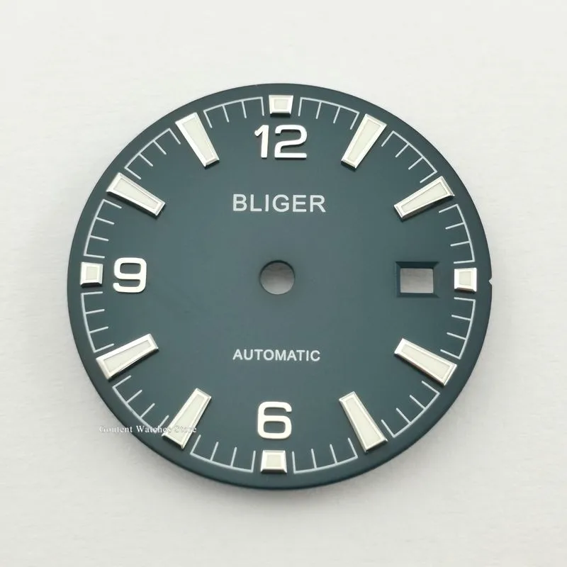 B1-bliger logo Bliger/стерильный 31 мм Циферблат светящийся циферблат подходит для ETA 2836/2824 DG2813/3804 Miyota 8215 821A 8205 механизм - Цвет: B1-bliger logo