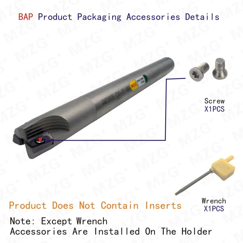 Mocask BAP400 станки BAP400RC25-25-150-2T Концевая фреза APMT1604 вставка ЧПУ правый угол плеча фреза