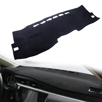 

DWCX Black Non-slip Black Center Console Dashboard Cover Dashmat Dash Mat Pad Carpet Sun Shield fit for Toyota Corolla 2007-2013