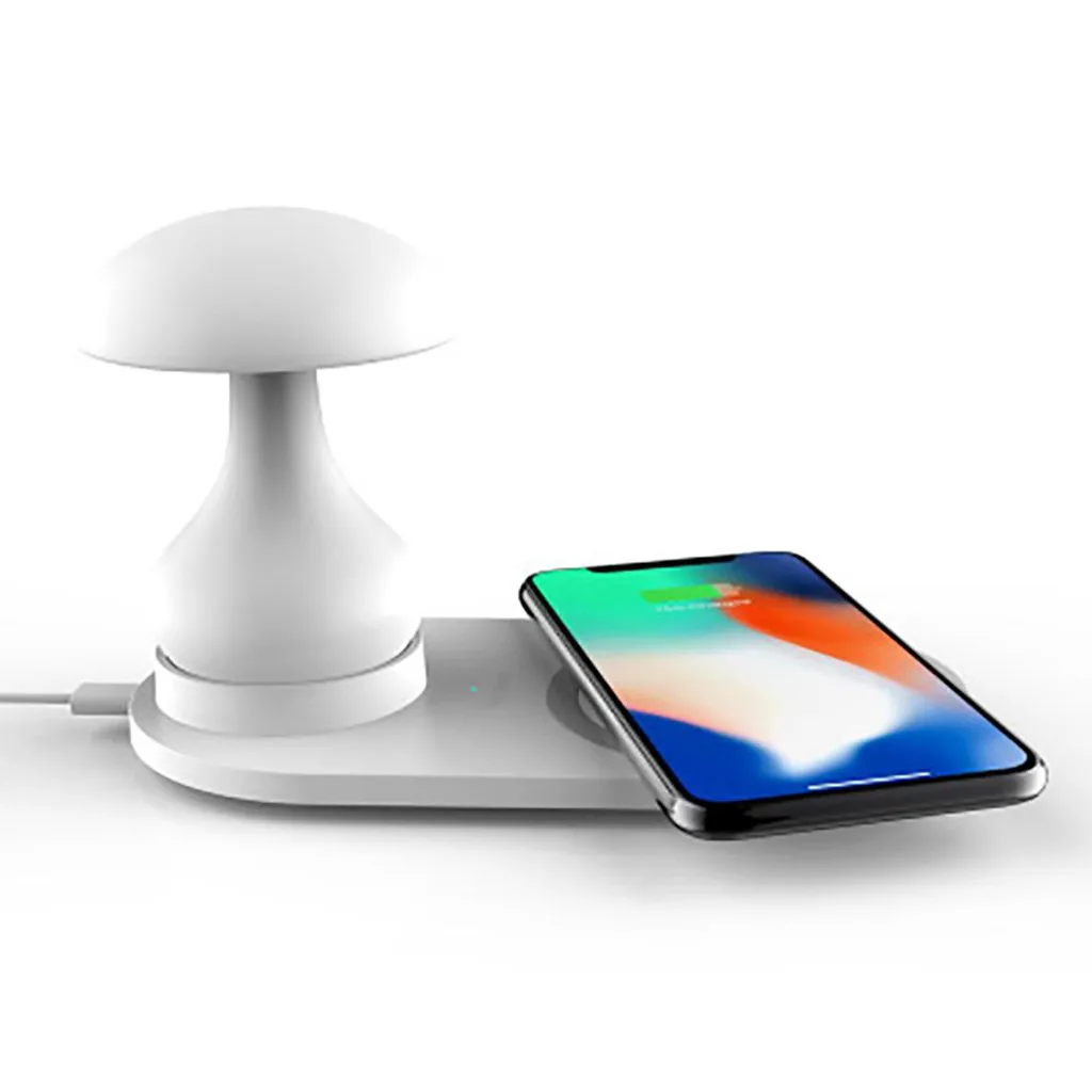 Multi-function 3 in 1 10W Fast Charge Wireless Charger Mushroom Table Lamp New Arrival Fashion