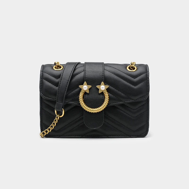 JOOZ fashion Vintage shoulder bag for women fringed rhombic chain bag wandering bag classic crossbody bag