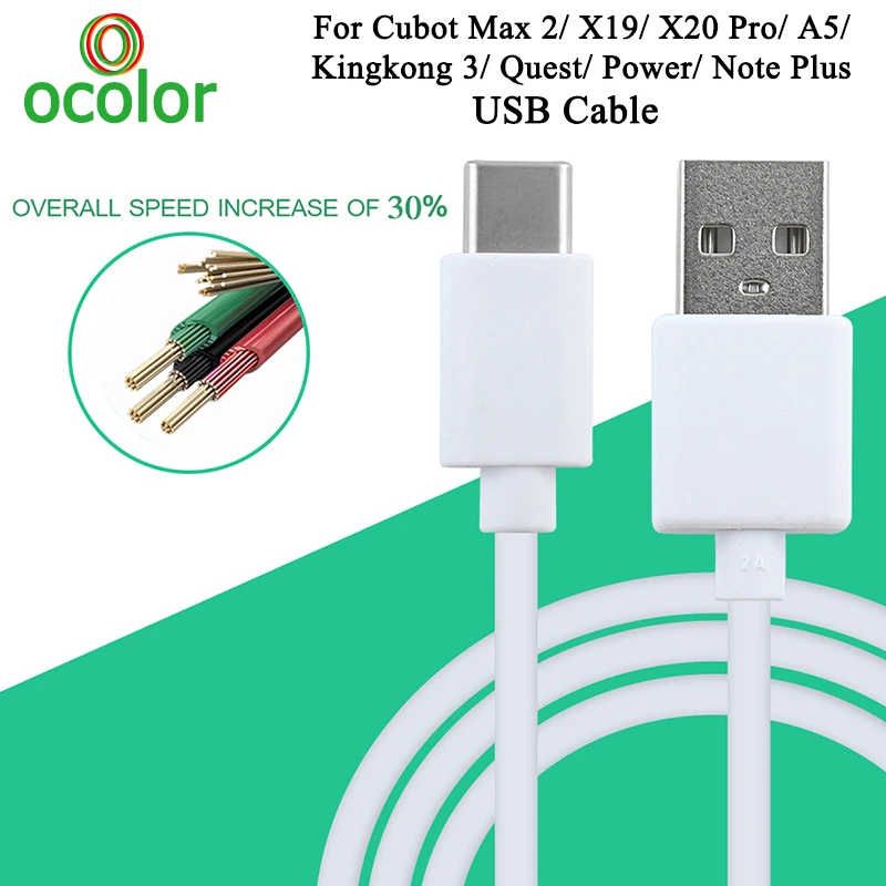 Ocolor для Cubot Max 2 X19 X20 Pro USB Дата кабель адаптер Kingkong 3 Quest Power Type C длинный штекер
