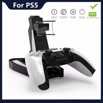 

Charging Dock For PS5 Gamepad Stand Holder Charger Type-C Dual Handle Charger PS5 Wireless Controller Gaming Console Accessories