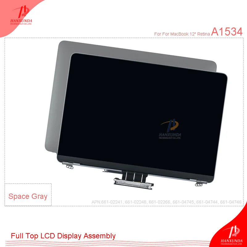 

Rose Silver Grey Original 12'' A1534 Screen Display Assembly For Macbook Retina 12'' A1534 LCD Screen Assembly Display 2015 2016