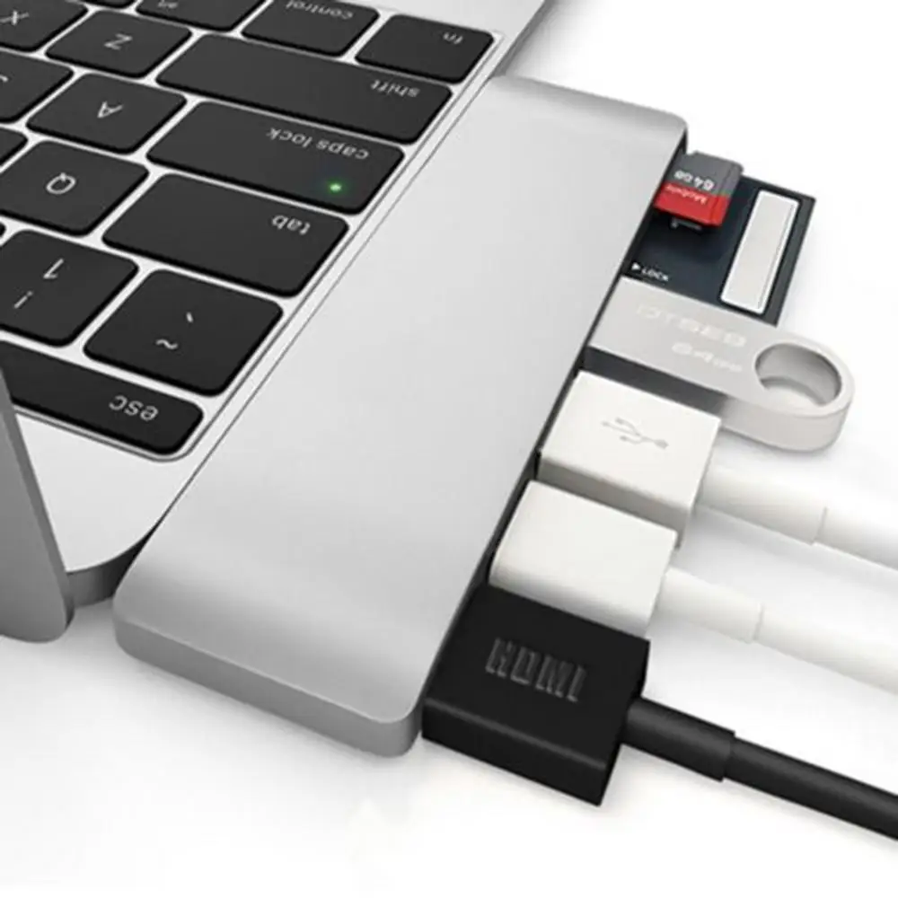 Тип-c USB3.0 концентратор тип-c к 4K2K HDMI кардридер концентратор Поддержка безопасности цифровая карта PD зарядный адаптер для MacBook Pro