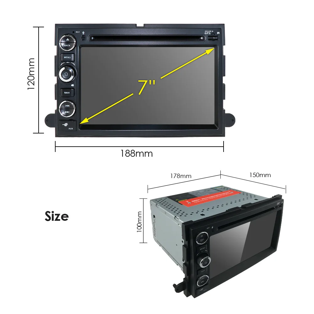 Flash Deal OuadCore 2 Din Android 9.0 Car DVD Player Radio GPS For Ford F150 F-150 Fusion Explorer F500 F350 Edge Expedition Mustang Stereo 2
