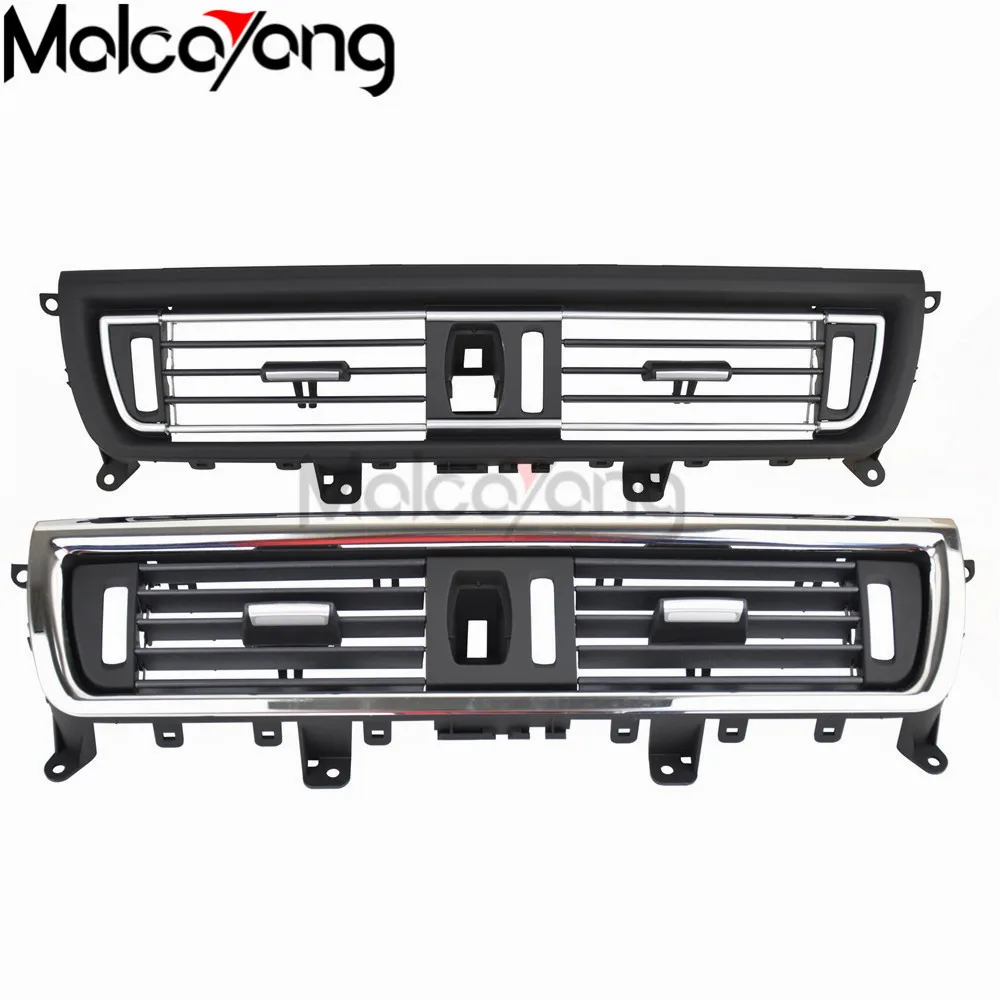 With Chrome Car Front Console Center Gril Dash AC Air Heater Vent For BMW F10 F11 F18 5 Series 520 523 525 528 530 535 | Автомобили и