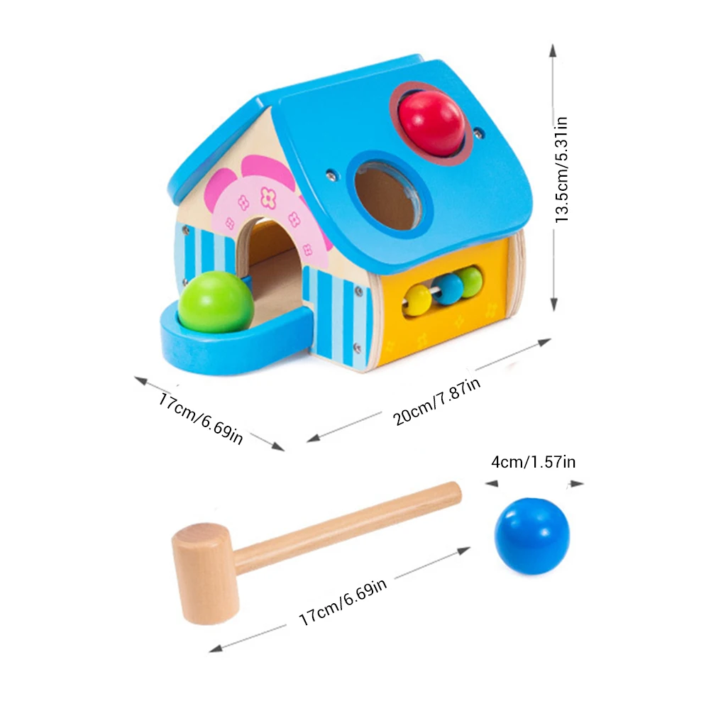 Детские игрушки деревянные шарики дом игрушка маленький Молот стук шары развивающий деревянный молоток для шариков дом интерактивные игры игрушки#30