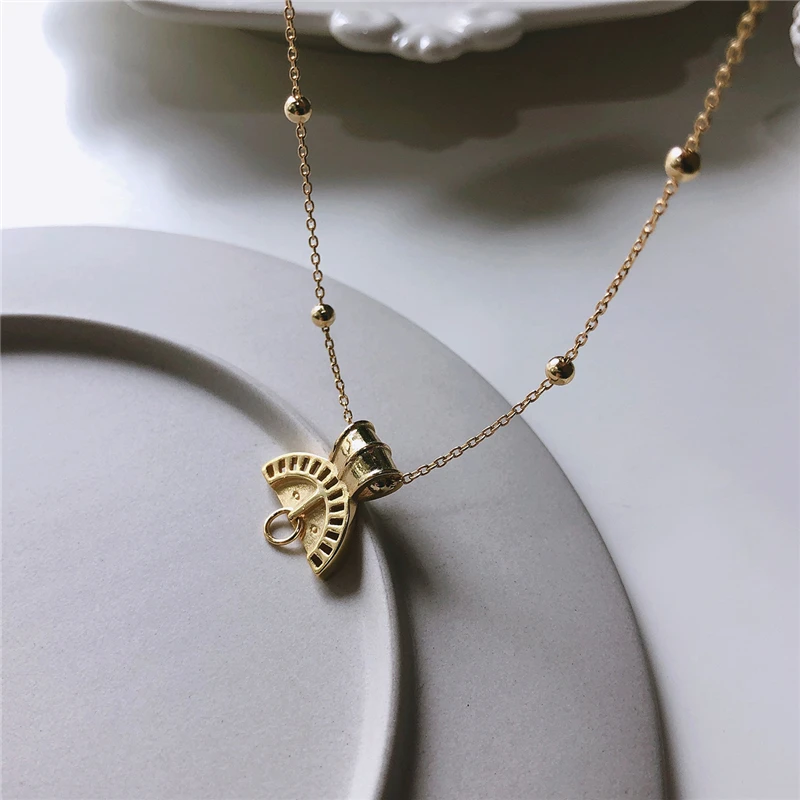 beads chain Человеческое абстрактное лицо ожерелье Аватар Подвеска из серебра 925 ожерелье золотое ожерелье чокер для женщин модные ювелирные изделия - Окраска металла: beads chain