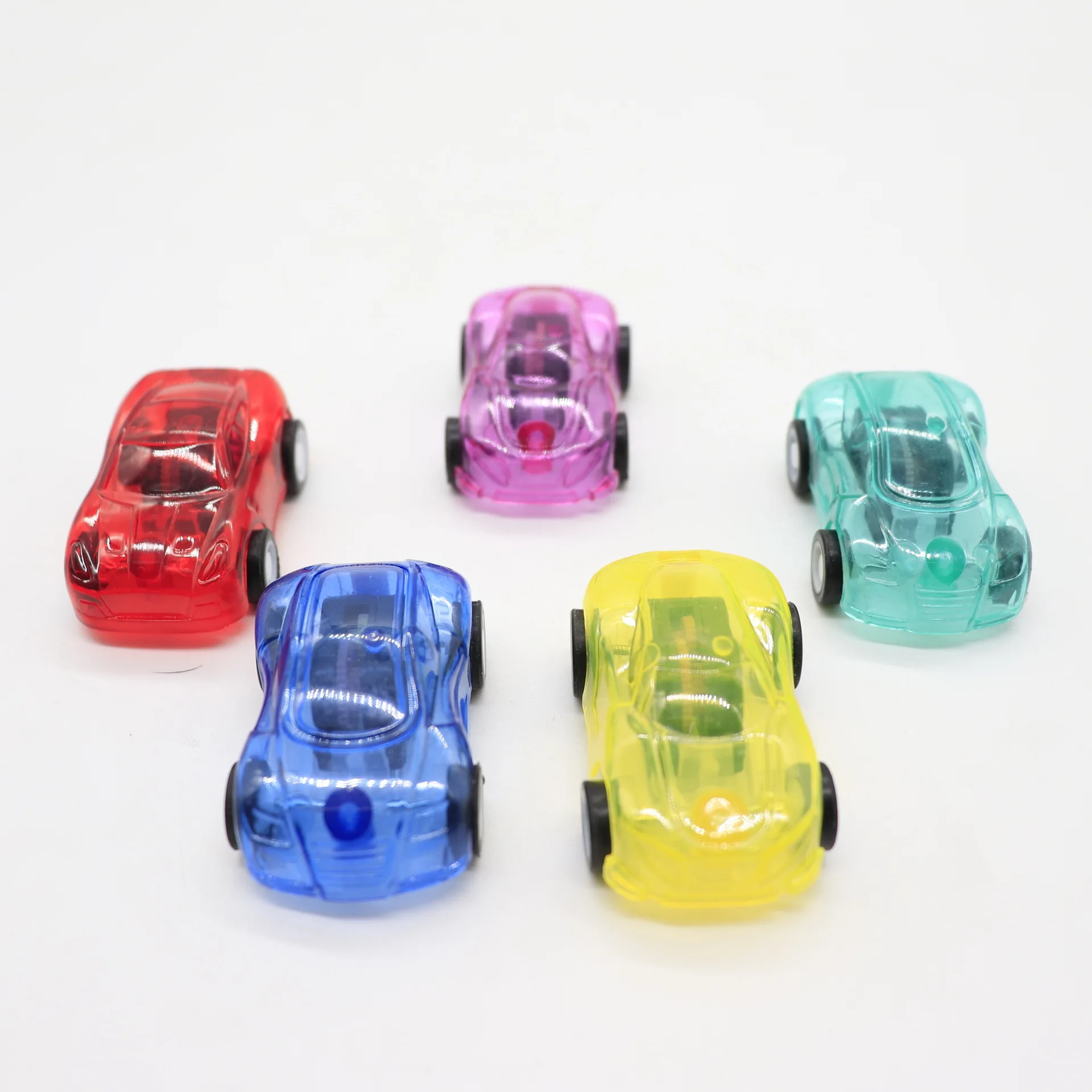 

Children's Toys kids Cartoons Pull back car Classic Color Transparent Pull Puzzle Mini Pull Back Car Set Gift