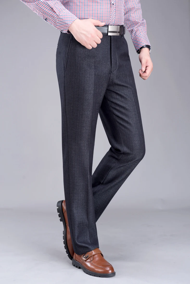 Mu Yuan Yang зимние плотные рабочие брюки деловые повседневные брюки со средней талией мужские брюки Новые прямые флисовые длинные брюки