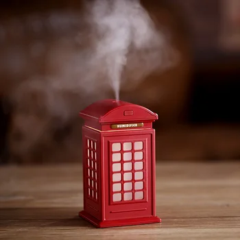 

DEKAXI 300ml Ultrasonic Mist Maker Telephone Booth with 7 Color Changing LED Lamp Atomizer Car Mini USB Air Humidifier