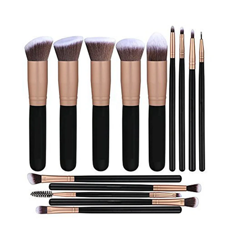 14 16 шт. синтетические волокна для волос Кисть макияжа makeupmaquillaje кисть туши ресниц