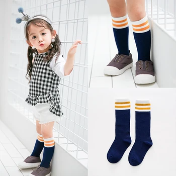 

Baby boy girls Knee High Sock Cotton blend Long Socks kids 1-5Y Warm Leg Warmers Toddlers baby girl sock striped Spring/Autumn