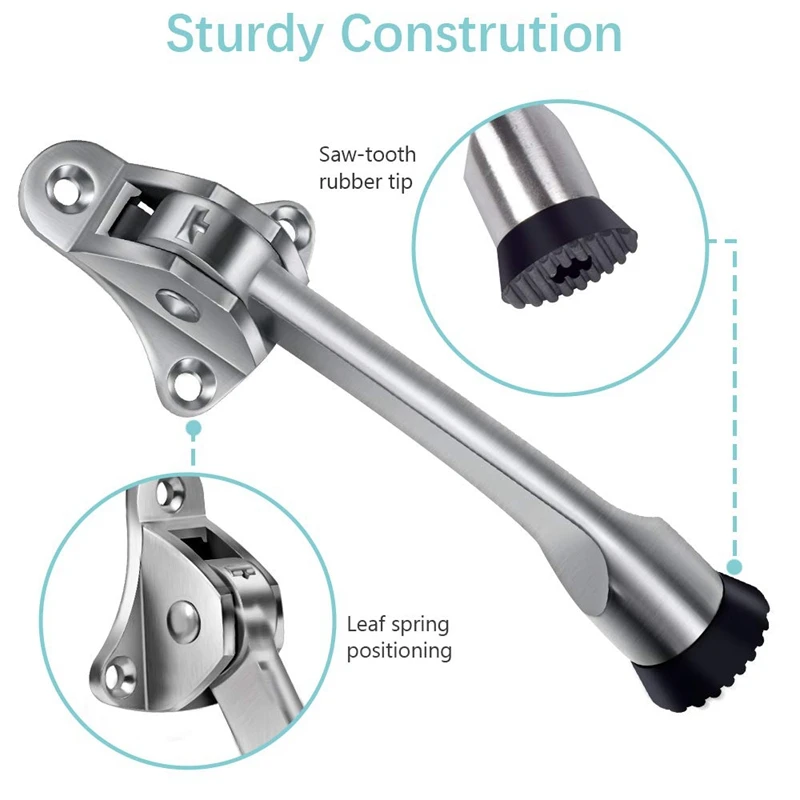 Дверной ограничитель, 4 шт. в упаковке, 4-дюймовый ограничитель двери, дверная подножка, дверная Стопорная петля, дверной ограничитель с нескользящим наконечником для тяжелых Doo