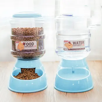 

New 3.8L Pet Automatic Feeder Dog Cat Drinking Bowl For Dog Water Drinking Cat Feeding Large Capacity Dispenser Pet Cat Dog