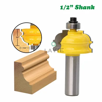 

12mm 1/2" Shank Milling Cutter Bead Molding Edging Router Bit End Mill Line Cabinet For Woodwork Bits Woodworking Tools MC03019