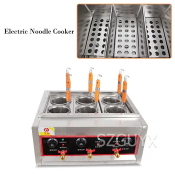 

6000W Desktop multifunctional cooking noodle machine Stainless Steel Commercial 6-head Electric Noodle Cooker Spicy hot stove