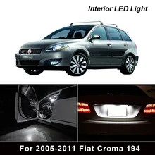 11x 100% Fehler Frei Auto led lampen Für 2005 2011 Fiat Croma 194 innen LED dome lampe karte lesen stamm licht kit
