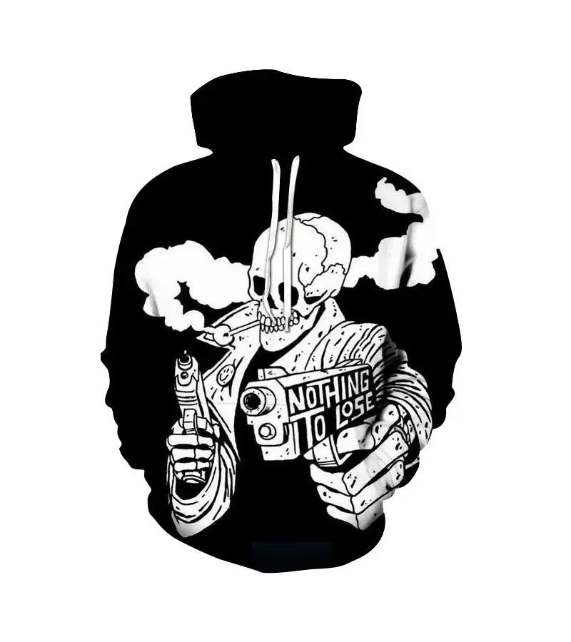 

Men's 3D hoodies spring/autumn thin sports hoodies 3D funny skull funny hoodies men's/women's tops&hoodies Direct selling