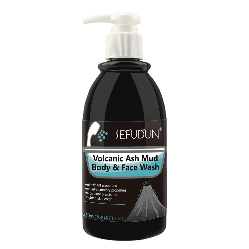 Volcanic Mud Body Wash Quickly White and Whole Body Translucent Wash Lasting Goodbye Black 250ml skin whitening body wash