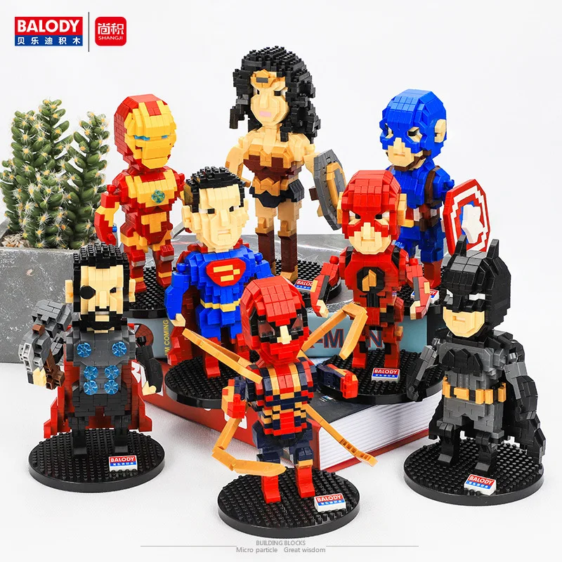 Marvels Мстители серии алмазные микро частицы строительные блоки игрушки для