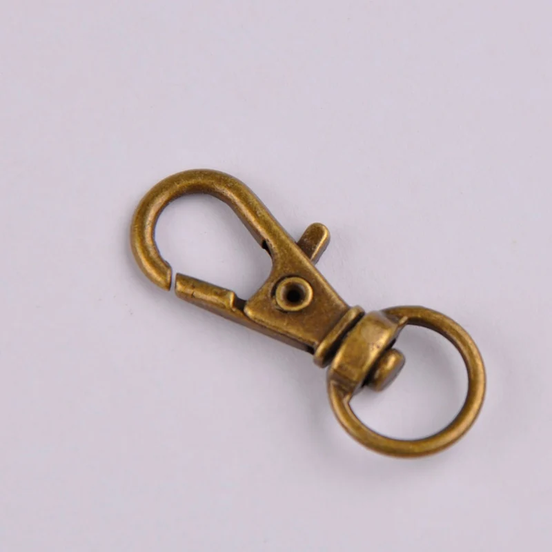 Antique Bronze 200 шт 32 мм шарнирная застежка-Омар брелок с крючками разъемное кольцо для сумки пояса цепи для собак DIY ювелирных изделий - Цвет: Antique Bronze