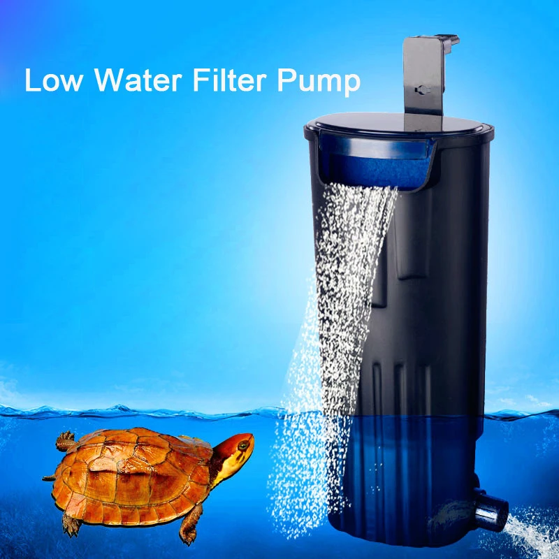 Filter Turtle Tank Small Silent Built-in Water Purifier  Pump Low  Level Shallow   Fish  fall Type