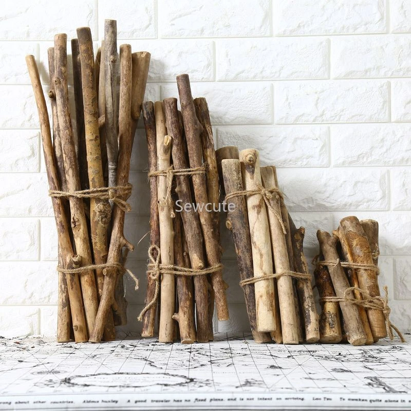 5pcs Raw Wood Wooden Stick DIY Wooden Making Hanging Crafts Handmade