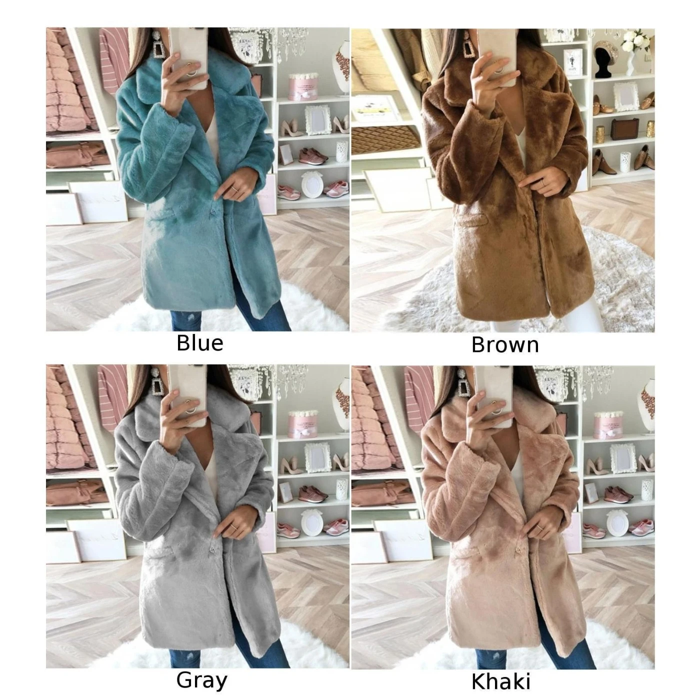 Женская Повседневная теплая плотная верхняя одежда с длинным рукавом, куртка с отложным воротником, Свободное пальто