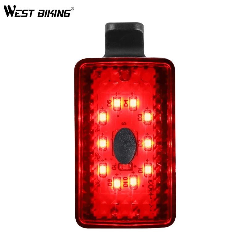 

WEST BIKING Mini Safety Warning Headlight Led Bicycle Taillight Cycling Light Moutain Road Bike Rear Saddle Lamp 4 Models