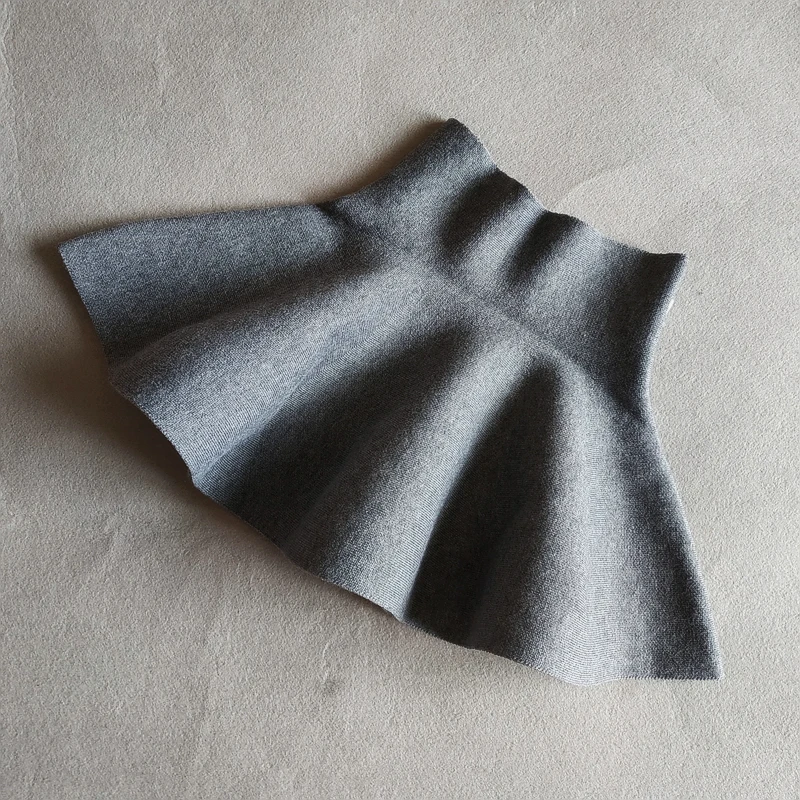 DE PEACH Winter Infant Baby Girls Tutu Skirt Children Fashion Mini Pleated Knitted Skirts Toddler Kids Clothes Autumn 2-10Years 2