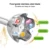BioloMix 4 in 1 High Power 1200W Immersion Hand Stick Blender Mixer Включает в себя Измельчитель и чашку Смузи Лезвия для льда из Нержавеющей Стали