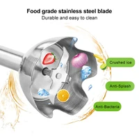 BioloMix 4 in 1 High Power 1200W Immersion Hand Stick Blender Mixer Includes Chopper and Smoothie Cup Stainless Steel Ice Blades 2